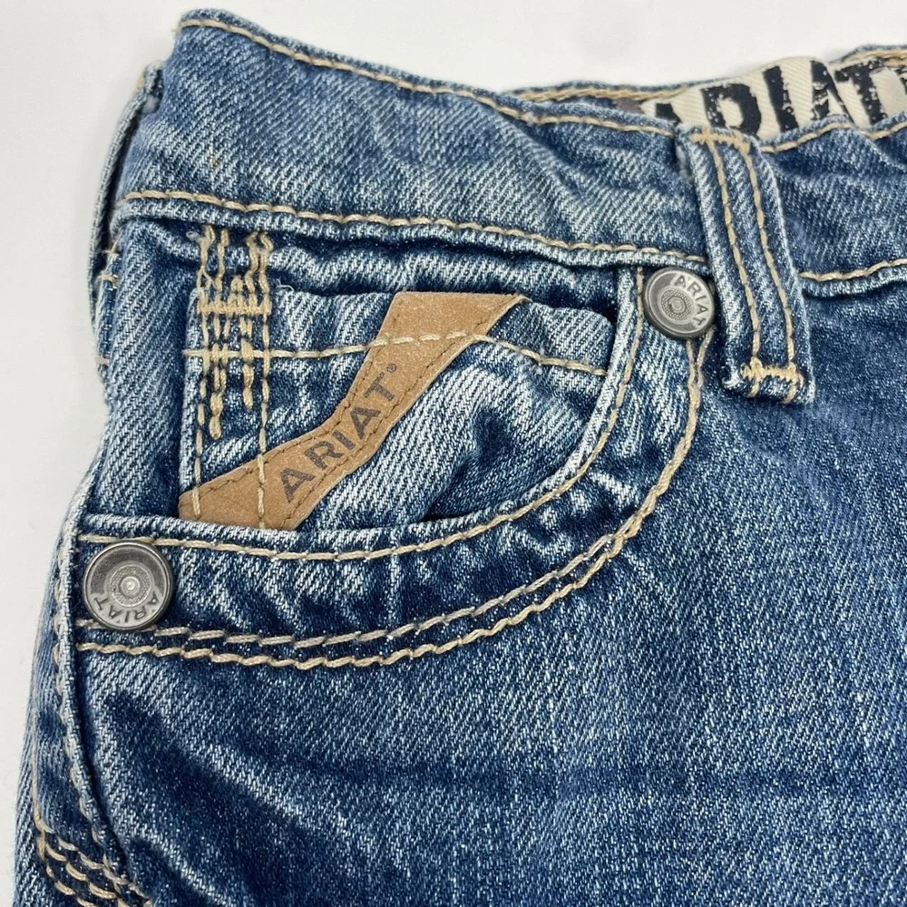 Ariat Kids S Cowboy Faded Denim Jeans 100% Cotton Work Play Pants